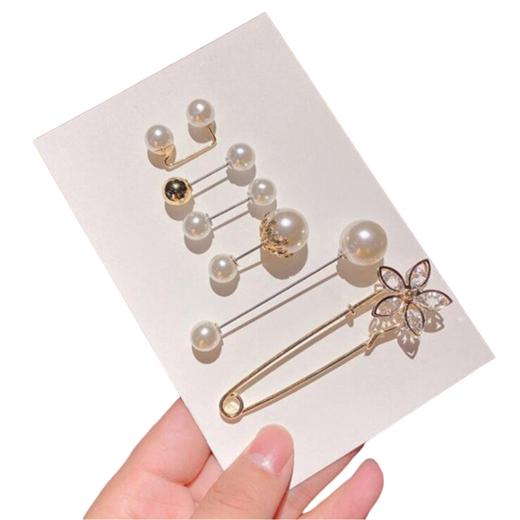 Kit Broche Multiuso 6 Peças Ajuste Roupa Botton Pin em Oferta na Shopee