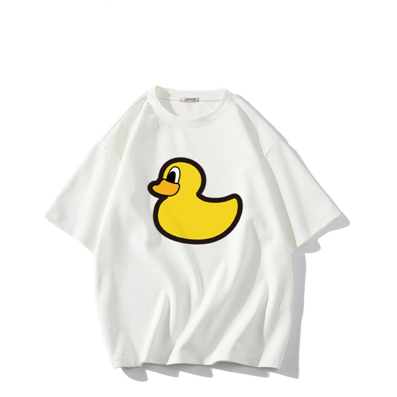 Camiseta Pato Amarelo Oversized Estampa Não Vou Pagar o Pato Manga Curta Ombro Caido Unissex Tumblr