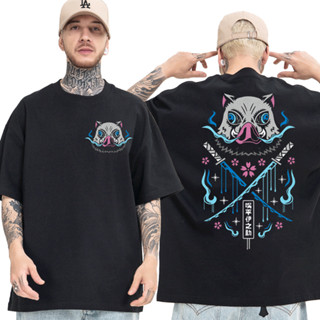 Oversized Camiseta Japonesa Anime Demon Killer Beast Fitness Algodão Verão