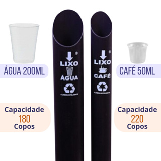 Lixeira Pvc Coletor Copo Descartável Duplo Água 200ml Café 50ml em Oferta na Shopee
