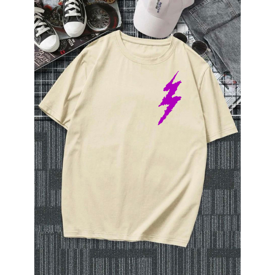 Camiseta Raio Roxo Naruto Oversized Long Line Manga Curta Básica