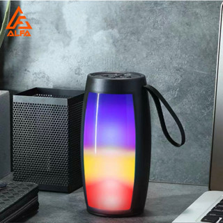 Caixinha De Som Amplificada Bluetooth LED RGB Cartão SD Radio Fm USB