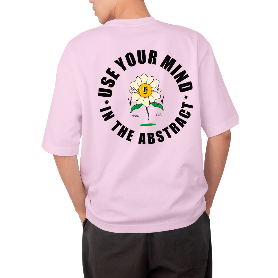 Camiseta Use Your Mind Frente Costas Oversized Long Line Aesthetic Manga Curta Casual Vibe