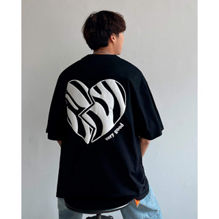 Camiseta T-shirt Very Good Coração Estampa Grafica Animal Print Frente Costas Love Coração Partido Estilo Kawaii Blusa Manga Curta Ombro Caido Long Line Aesthetic