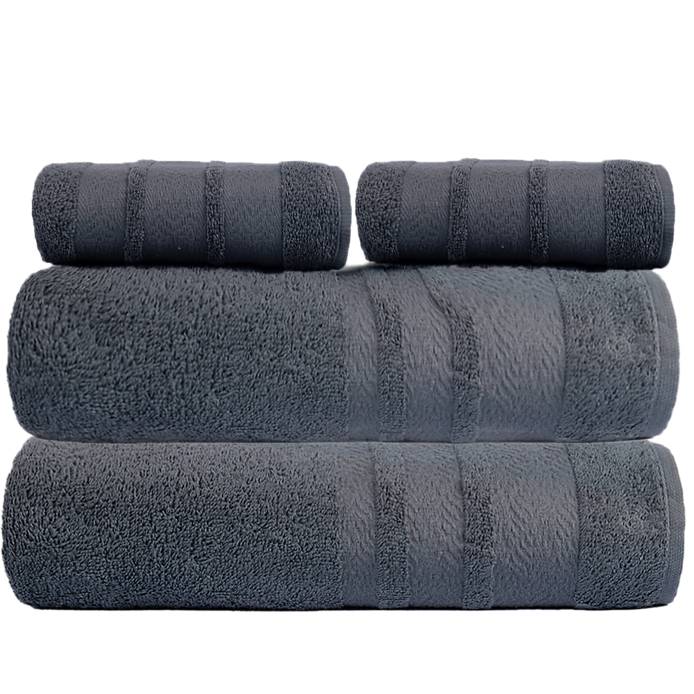 Jogo deToalhas 4 Peça Banho e Rosto 100 Algodão 70cm X 140cm