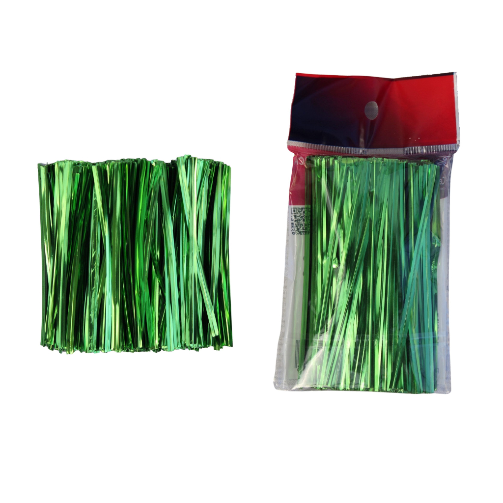 520 Un Amarrilho Colorido Verde Lacre Fecho Arame Encapado em Oferta na Shopee