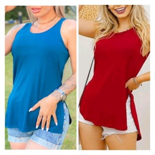 kit 2 Regatas Vest legging tampa bumbum