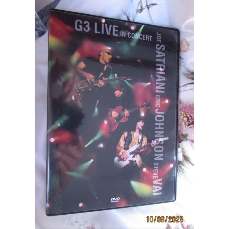 g3 live in concert joe satriani eric Johnson Steve vai dvd usado
