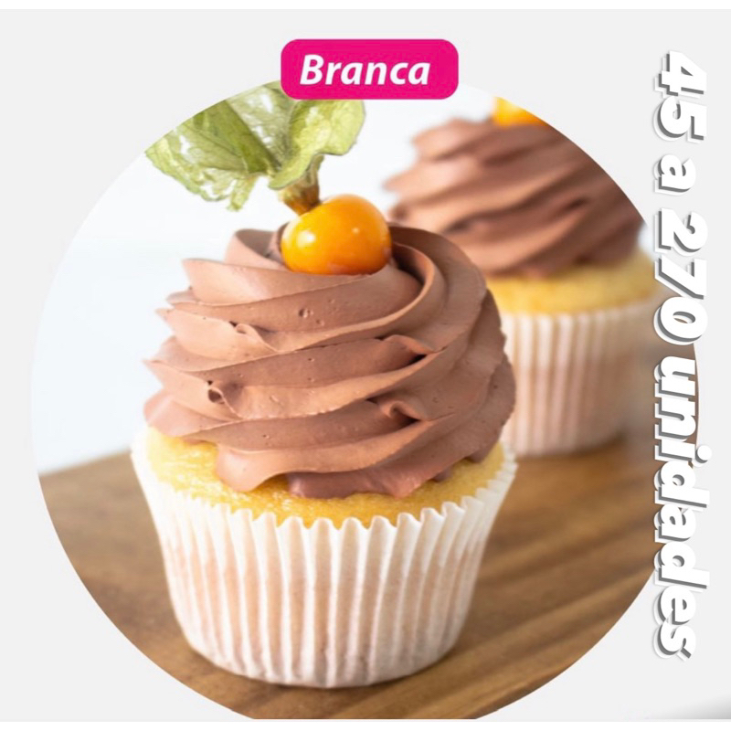 KIT 45~270 un FORMINHA CUPCAKE MAGO EMBALAGEM CUPCAKE NATURAL em Oferta na Shopee