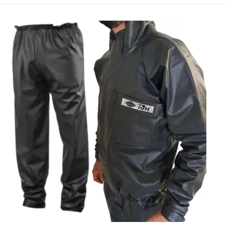 Kit Capa de Chuva Motoqueiro Motoboy Conjunto PVC RM