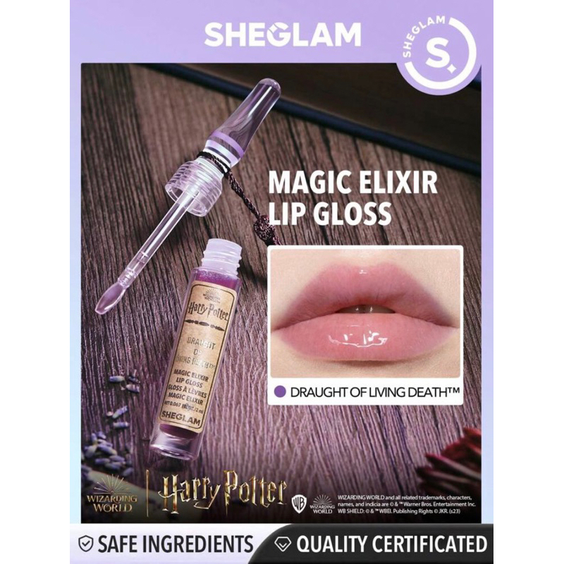 Brilho Labial Gloss Harry Potter SHEGLAM Ampola de Poção Feitiços Elixir Mágico as