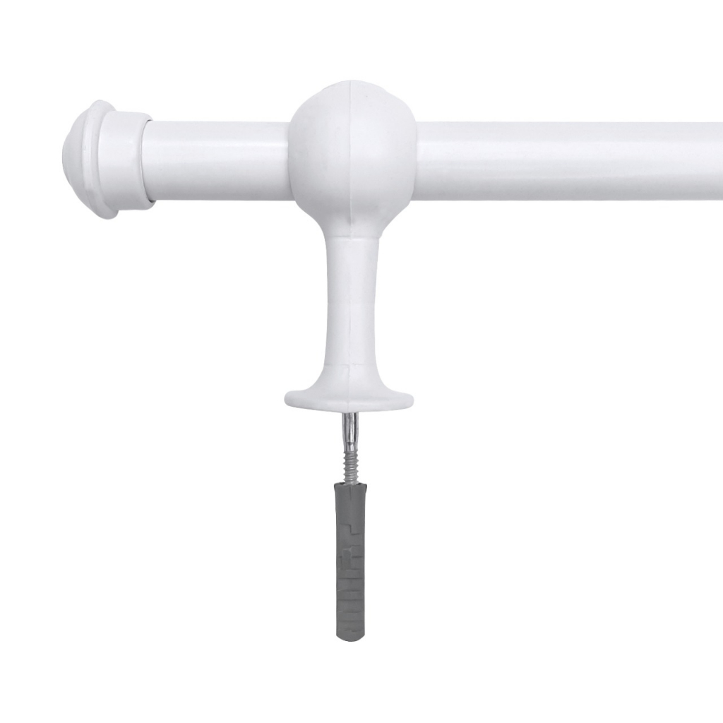 Kit Varão de Cortina de Madeira 1,50 mts 19mm Várias cores