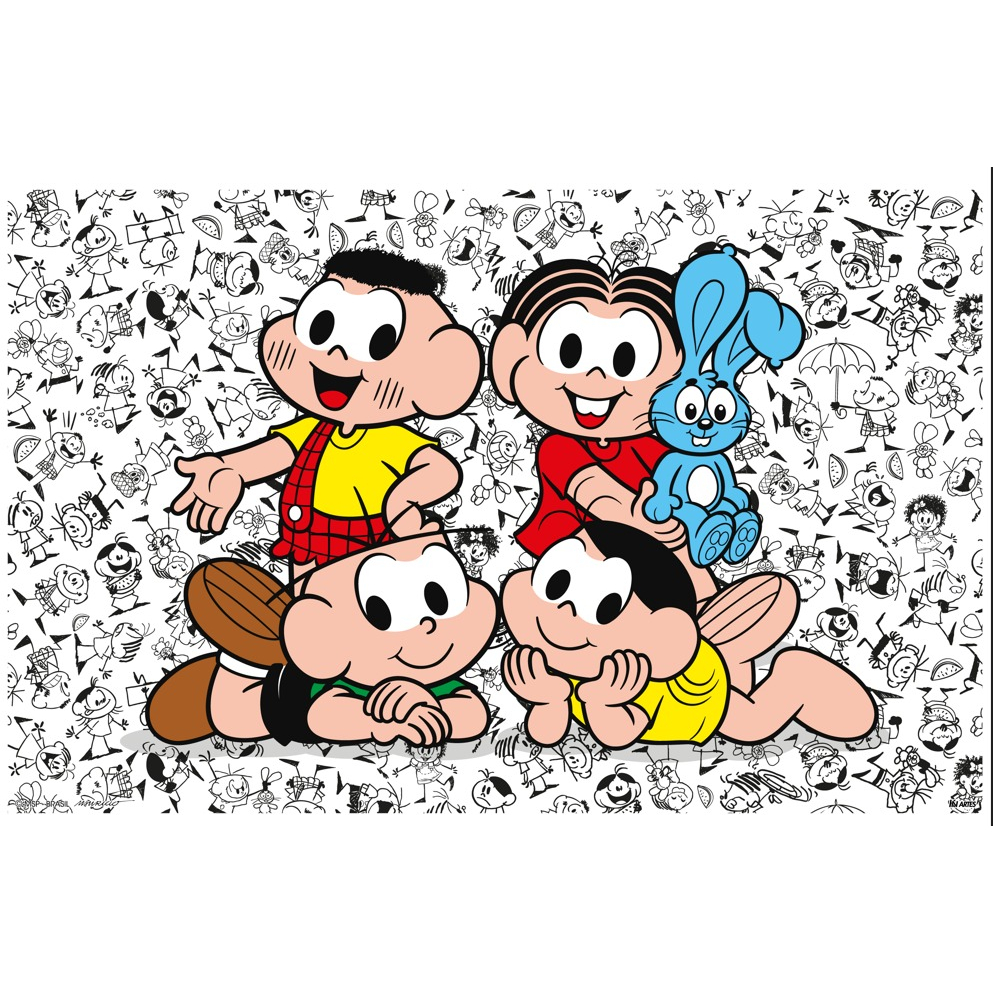 Painel Retangular Sublimado Em Tecido Tema Turma da Mônica Licenciado em Oferta na Shopee