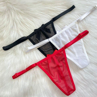 Kit 3 Calcinha Tanga Fio Dental Tule Com Laço