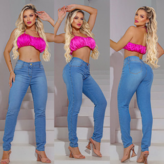 Calça Tradicional Clara Jeans Feminina Com Lycra Modelagem Perfeita