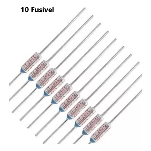 10 Fusível Térmico 240°c 10a 250v Uso Geral 240 Graus em Oferta na Shopee
