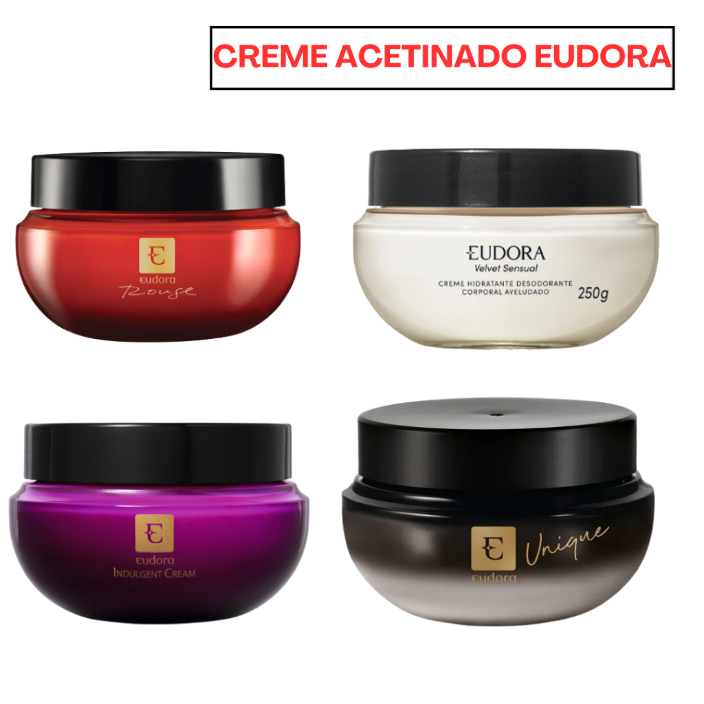 Hidratante Desodorante Corporal Indulgent Cream, Deluxe, Unique e Rouge 250g