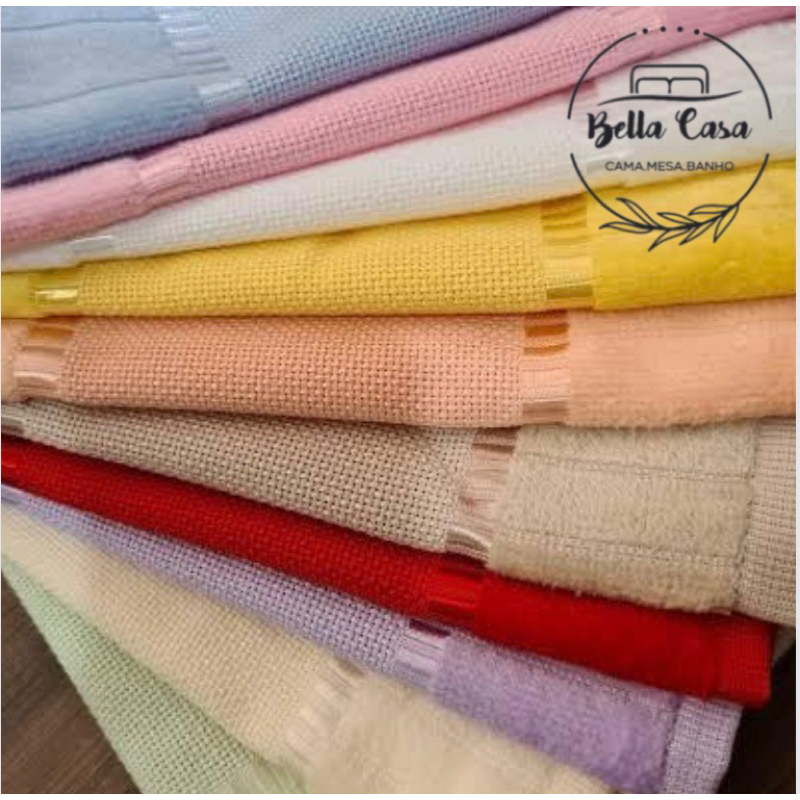 kit: 12, 16 ou 24  toalhas LAVABO Bella Ponto cruz Dohler aveludada