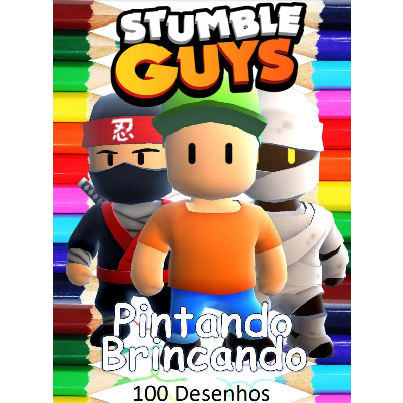 100 Desenhos Para Pintar e Colorir Jogo Stumble Guys - Folhas A4 Avulsas! - Folhas A4 Sulfite Avulsas/Soltas