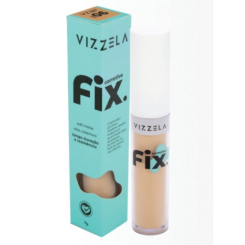 Corretivo Liquido Fix Soft Matte 7g Vizzela - Todas as Cores