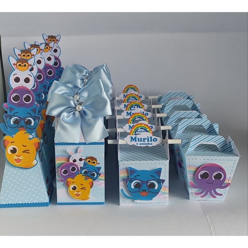 KIT LEMBRANCINHAS BOLOFOFOS MENINO - LEMBRANCINHAS PERSONALIZADAS - CAIXINHAS PERSONALIZADAS