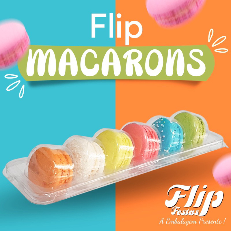 KIT  Embalagem para 6 Macarons FLIP
