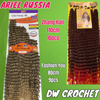 ARIEL RÚSSIA 110cm Zhang Hair - DW CROCHET 80cm FASHION YOU - Crochet Braids Bio Fibra Crochê