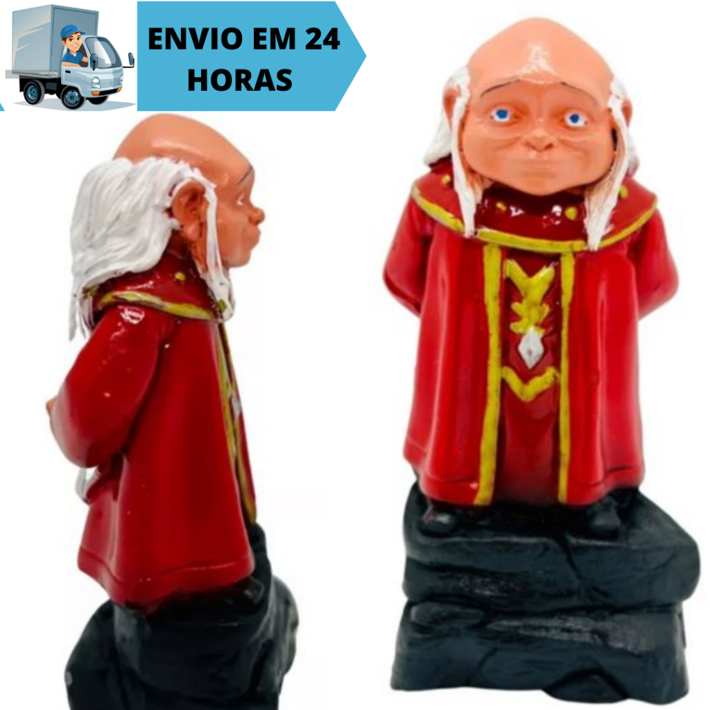 Boneco Mestre dos Magos Caverna do Dragão Estatua Miniatura Colecionável Estatueta de Resina