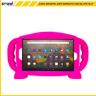Capa Infantil para Tablet Galaxy Tab S6 Lite 10.4 P610 P615 Capinha Case Proteção Anti-Impacto Emborrachado