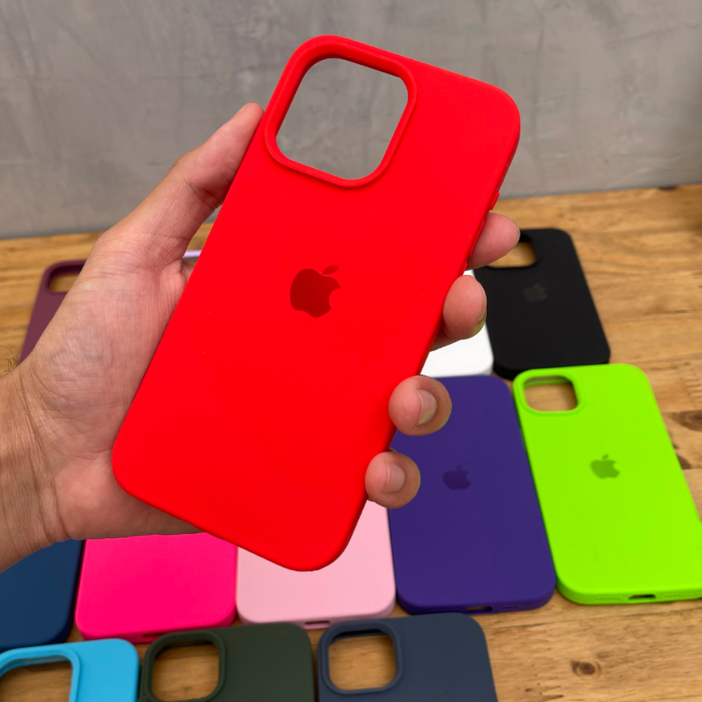 Capinha Novo iPhone 15 Pro Max Silicone Interior Aveluda Ant Impacto Coloridas em Oferta na Shopee