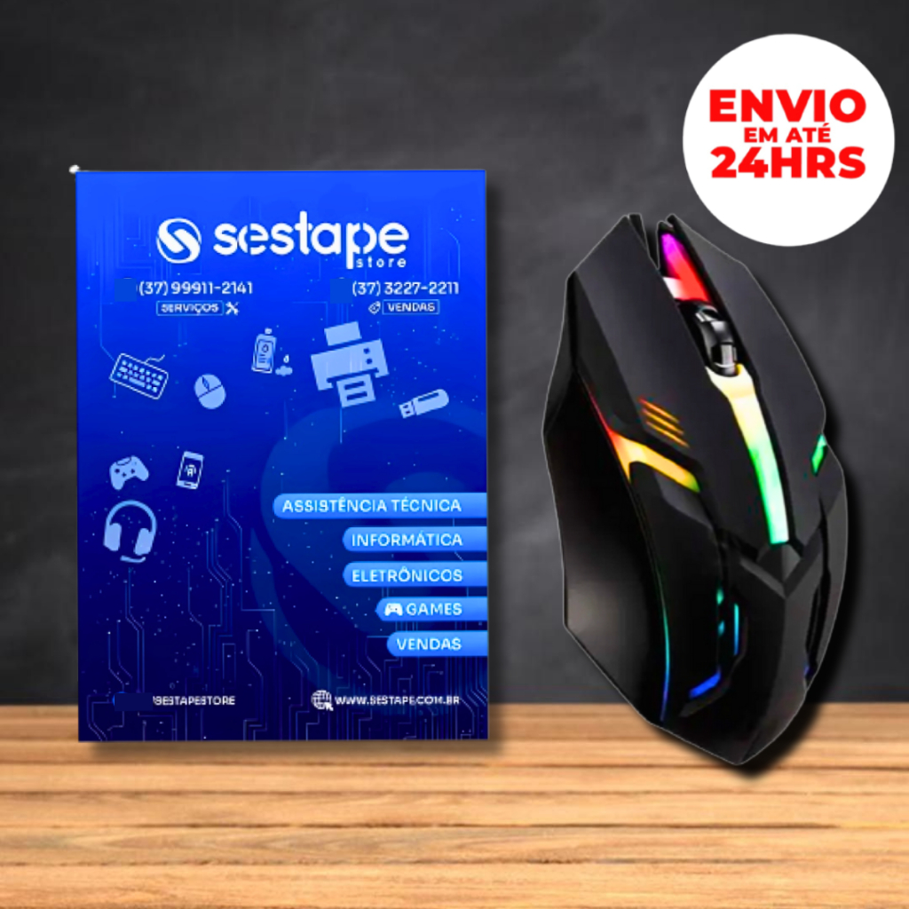Mouse Gamer Rgb Com Fio Usb Óptico Led Computador Pc Notebook Mouse Pad em Oferta na Shopee