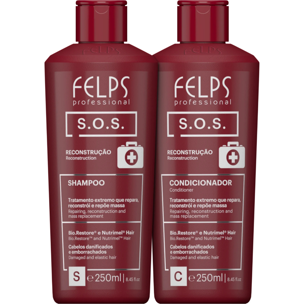 Felps Kit Duo Home Care Shampoo + Condicionador S.O.S Reconstrução 2x250ml Felps - Beauty