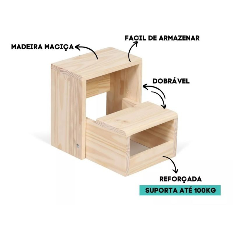 Banco escada para criança dobravel