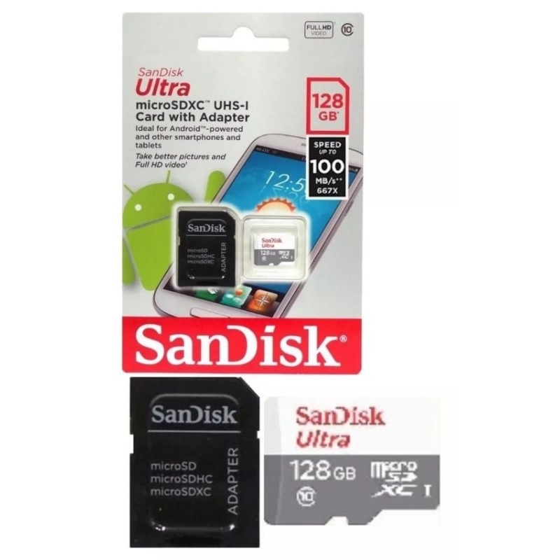 Cartão Memoria Micro Sd 128gb Sandisk P/ Camera Segurança Ip C/ NFe