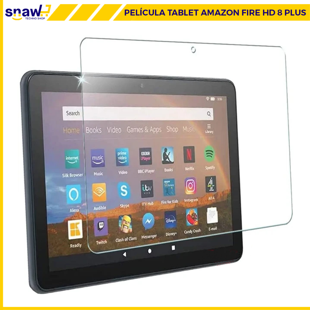 Película de Vidro 9H Para Tablet Amazon Fire HD 8 Plus 2020. Proteção de Tela Protetora em Oferta na Shopee