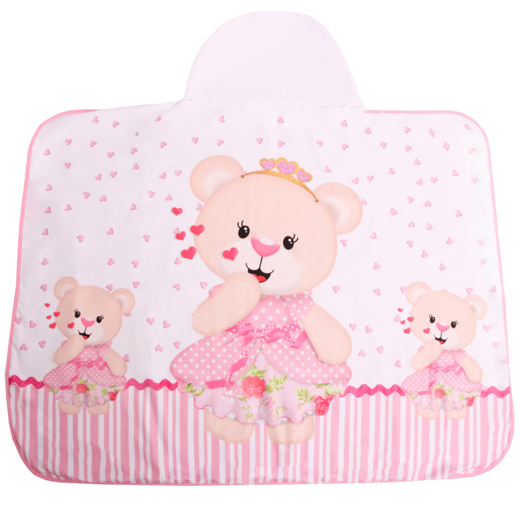 Toalha de Banho para Bebe Dupla Face Forrada com Tecido Fralda Dupla Camada Varias Estampas Menino Menina Sublimada