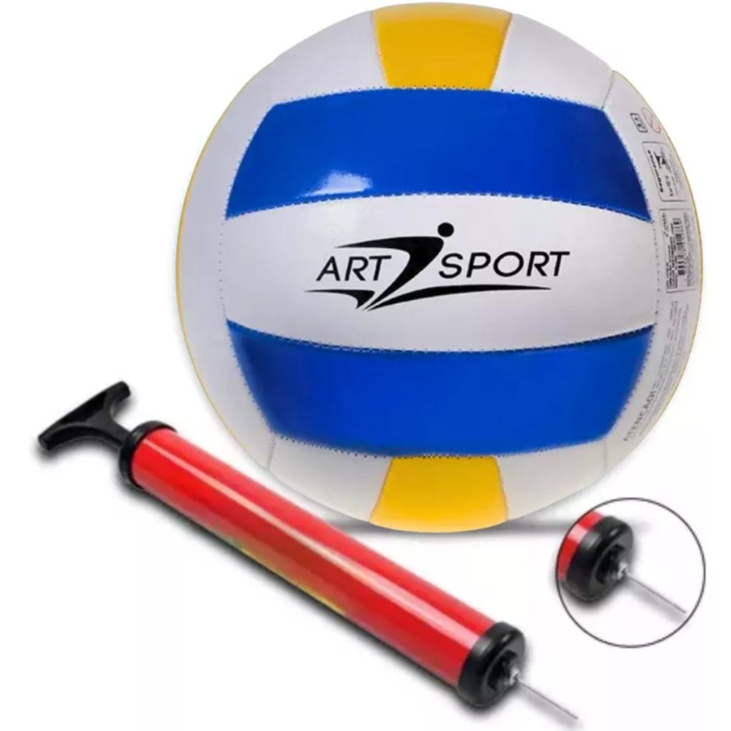 Bola De Volei Praia Quadra Oficial Campo Piscina + Bomba E Bico Envio Imediato