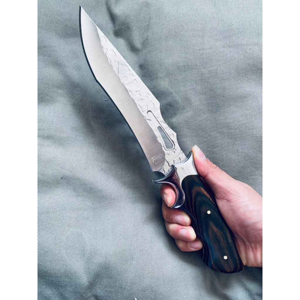 Faca De Pesca Churrasco Luxo Fulltang Inox Sa91 Kim em Oferta na Shopee