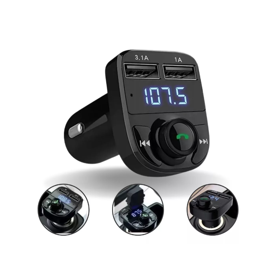 Carregador P/ Carro Usb Transmissor Bluetooth Fm Mp3 Sem Fio CDX8