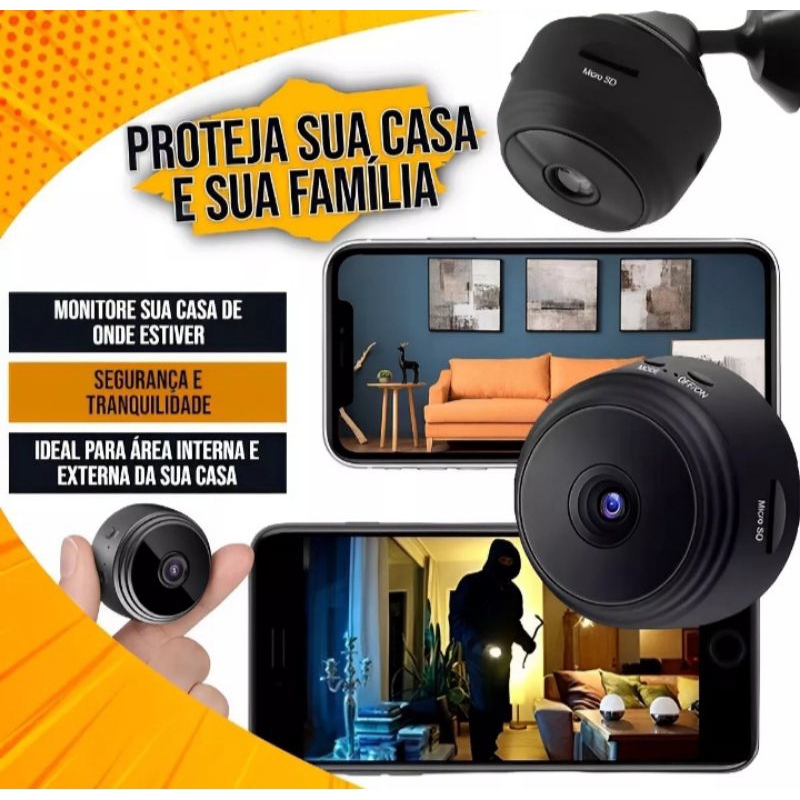 Câmera A9 mini hd sensor de presença wi-fi