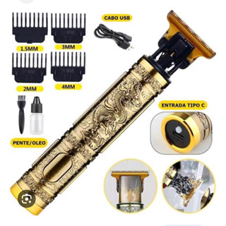 Maquina de cortar cabelo Aparador Profissional barbeador acabamento Sem Fio Turbo