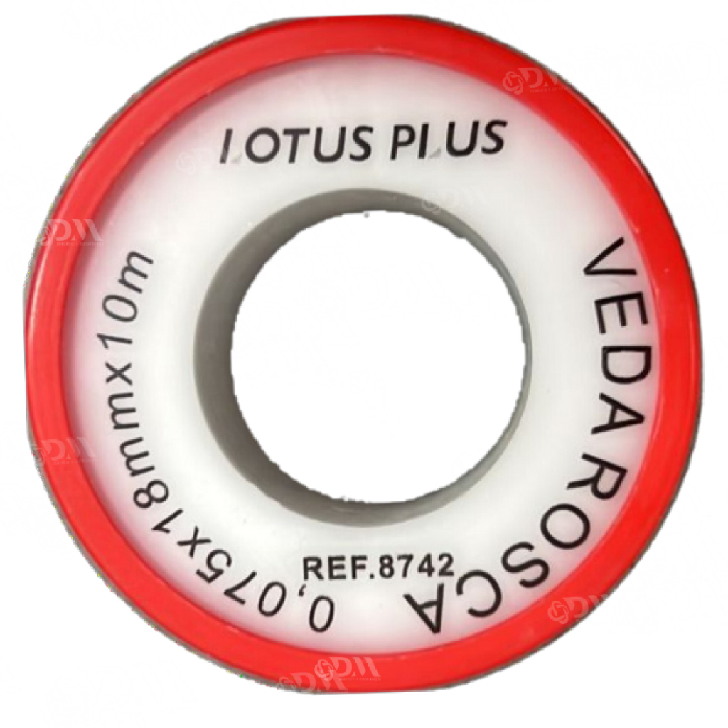 Kit 10 Fitas Veda Rosca 10 metros Teflon Conexões Tubos 0,075x18mm