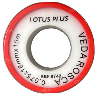 Kit 10 Fitas Veda Rosca 10 metros Teflon Conexões Tubos 0,075x18mm