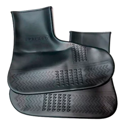 Capa De Tênis Reutilizável Silicone Impermeável Antiderrapante Sapato Tamanhos P M G - Preto e Rosa