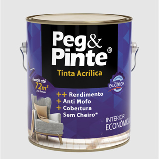 Tinta Acrílica Papel Picado 3,6L - Anti Mofo Baixo Odor Eucatex Interna Acabamento Fosco em Oferta na Shopee