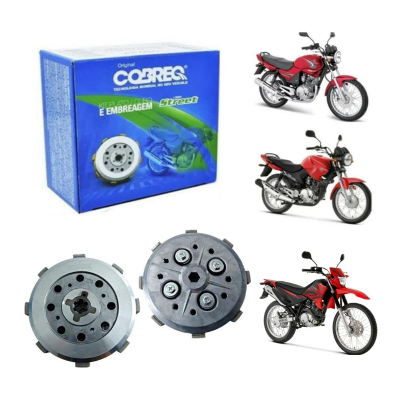 Kit Embreagem Completo Yamaha Ybr 125 2000 a 2008 Factor 125 2009 a 2018 XTZ 125 2003 a 2018 Original Cobreq