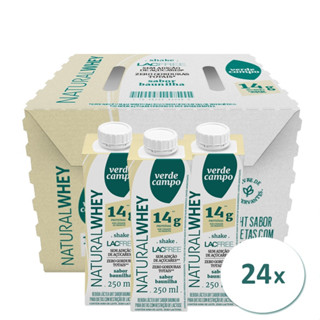 Shake Natural Whey Verde Campo Baunilha 250Ml - Pack C/24Un