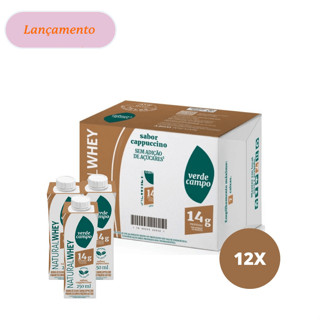 Shake Natural Whey Verde Campo Cappuccino 14G - Pack C/12 Und.