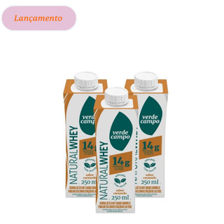 Shake Natural Whey Verde Campo Caramelo 14G - Pack C/3 Und.