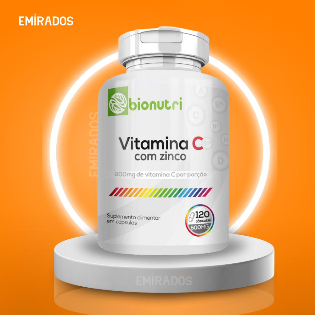 Vitamina C 120 Cápsulas 500mg ( com Zinco )